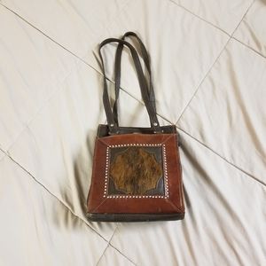 American West cow hyde purse